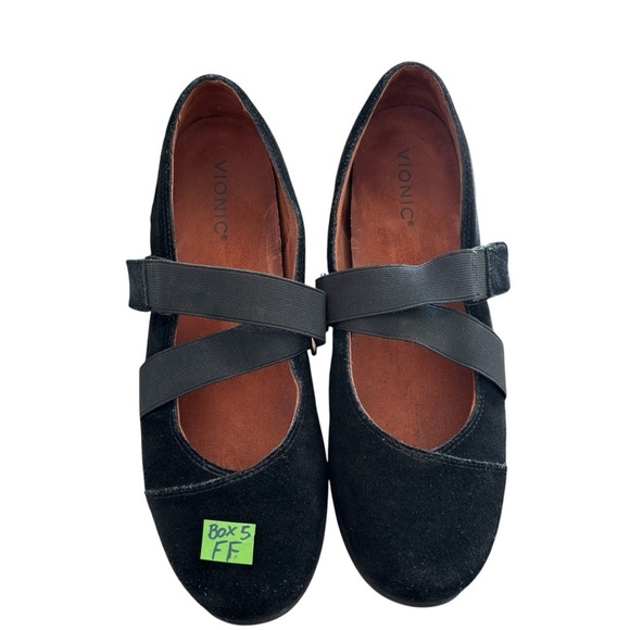Vionic Shelby Comfort Shoe Size 9.5 Black Suede Leather Mary Janes orthopedic - Picture 10 of 11